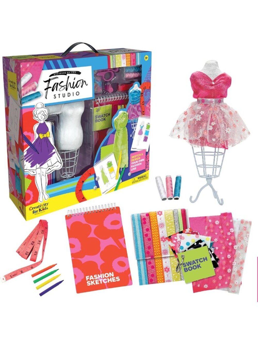 DIY Fashion Design Studio Kit for Girls | Dress Design & Sewing Craft Set 9